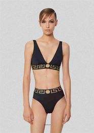 Designers de biquíni da moda G Cadeia Black Women Swimsuits Biquíni Conjunto multicolor