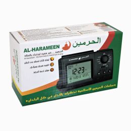 Clothing Azan Clock 3006 Table Desktop for Muslim with Prayer Alarm Qiblah and Hijri Calendar Islamic Al Harmeen Fajr Table Time