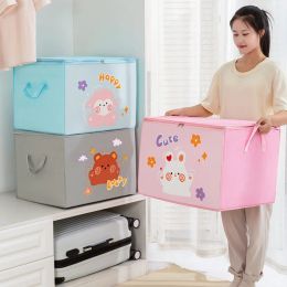 Bags Cartoon Bear Storage Bag Zipper Large Capacity Clothes Quilt Storage Bag MoistureProof And Mildew Proof Moving And Sorting Bag