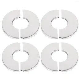 Kitchen Faucets 4 Pcs Round Hole Cover For Decoration Escutcheon Plate Plumbing Plates Stainless Steel Decorative Wall