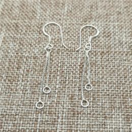 Earrings 4 Pairs Sterling Silver Ear Wire Threaders Earring Hooks for Jewellery Making