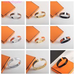 High-end Luxury Bangle H Bracelet High Version Precision Nano Technology Thick Plating Rose Gold Couple Live Broadcast