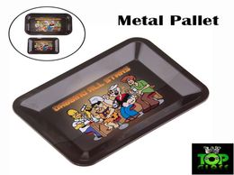 Metal Pallet with 2 Sizes 27cm175cm23cm18cm125cm13cm Popeye TrayToke FamlilyTray Rolling Tray Tobacco Plate Smoking Acce4245686