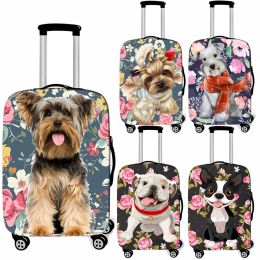 Accessories cute dog Yorkshire Terrier / french bulldog luggage cover women suitcase protective covers antidust travel trolley case cover