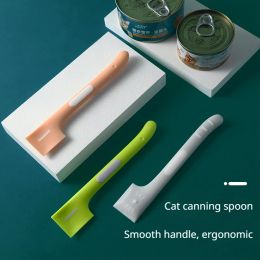 Supplies Cat Canning Spoon Dog Wet Food Pet Feeding Stir Longhandled Cat Spoon Can Open Lid Pet Canning Spoon