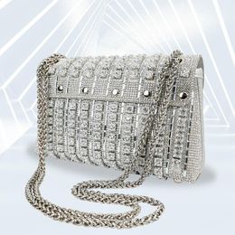 Rhinestones Women Evening Bags Newe Small Clutch bags For Wedding Bridal Handbags Flap Design Purse