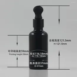 Storage Bottles Large Size High Grade Style Black Colour Hair Oil Bottle Dropper 50ml