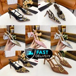 2024 Summer Designer Heel New Rivet High-heeled Shoes Dress shoes Women Nude Colour patent leather shallow mouth toe sexy party 35-41