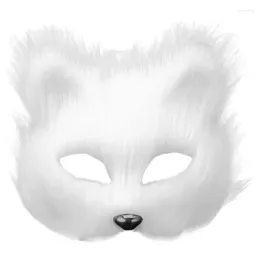 Party Supplies 1PC Furry Animal Masks Halloween Masquerade Cosplay Costume Half Face DIY Blank Therian Carnival Stage Props