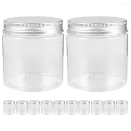 Storage Bottles 12 Pcs Aluminium Lid Mason Jars Can Small With Household Pet Plastic Canning