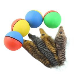 Toys Pet Cat Toy Electric Ball Dancing Moving Toy Simulation Cats Toy Pet Interactive Dog Funny Beaver Weasel Jumping Rolling Ball