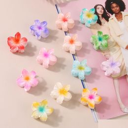 Hair Pins 4Cm Candy Color Women Fashionable Clips Cute Mini Flower Shaped Claw Girls Sweet Headwear Styling Accessories Tool Drop Deli Dhv9M