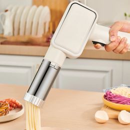 Makers Handheld Electric Pasta Maker with 5 Adjustable Moulds Portable Wireless Noodle Maker Automatic Dough Press Machine Kitchen Tool