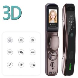 Control 3D Infrared Face Recognition Door Lock With Camera APP Smart Fingerprint IC Card Password Intelligent Automatic Switch Lock