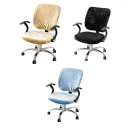 Chair Covers Pack Of 2 Silver Velvet Desk Cover Detachable Washable Home Decor Chairs Sheath Cushion Backrest Black