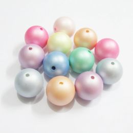 Necklaces Wholesale 10mm12mm16mm20mm Chunky Acrylic Pastel Color Matte Pearl Beads For Chunky Kids Necklace