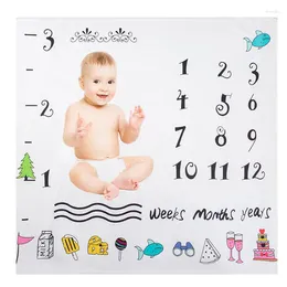 Blankets 1m Cute Born Baby Milestone Monthly Background Po Props Full Month Backdrop Cloth Boy Girl Picture Accessories