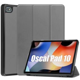 Stands Case for Blackview Oscal Pad 10 2023 Released 10.1 Inch TriFold Smart Tablet Case PU Hard Back Case Slim Cover Holder