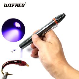 Accessories Wifreo Deluxe Fly Fishing UV Glue Cure Light UV Torch Pen Ultra Violet Flashlight Nymph Buzzer Head Curing Black Light Lamp