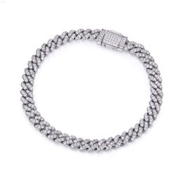 Abiding Fine Jewellery Gra Vvs S925 Silver 6mm Wide Moissanite Cuban Chain Necklace for Men