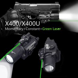 Scopes Tactical SureFire LOGO X400 Ultra X400V Strobe X400VIR Infrared Weapon Gun Flashlight For Glock 17 Hunting Lanterna Arma Torch