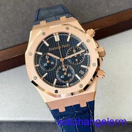 AP Wrist Watch Chronograph Mens Royal Oak Series 26240OR Black Face 18K Rose Gold Mens Automatic Mechanical Watch