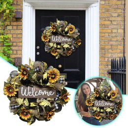 Decorative Flowers Colourful Wreaths For Front Door Festival Wreath Spring Decorating DIY Outdoor Christmas