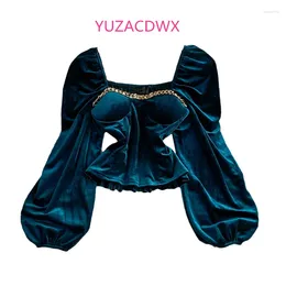 Women's Blouses 2024 Fashion Sexy Blouse Women Long Sleeve Off Shoulder Clubwear Tops Elegant Shirts Casual Autumn