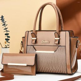 Drawstring 2psc Set Women Handbags Large Capacity Bag Ladies Leather Tote Shoulder Crossbody Bags Sac A Main Femme Luxe