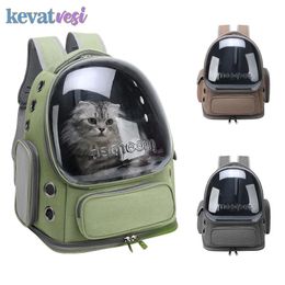 Pet Cat Backpack Astronaut Transparent Carrying Bag For Cat puppy Breathable kitten Outdoor Bags Space Capsule Cats Package 240420