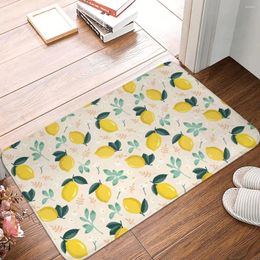 Carpets Non-slip Doormat Yellow Lemons Carpet Bath Bedroom Mat Welcome Indoor Modern