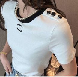 Womens T Shirt Designer For Women Shirts With Letter And Dot Fashion tshirt Embroidered letters Summer Short Sleeved Tops Tee Woman Clothing S-L 234354