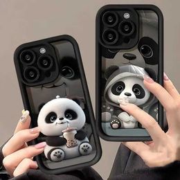 Cell Phone Cases Case For Note 12 4G 13 5G 8 9 11 10 13 Pro Plus 11S 12S 12 12C 10 10C 9A 9C A1 A2 Cover Cute Panda Coffee