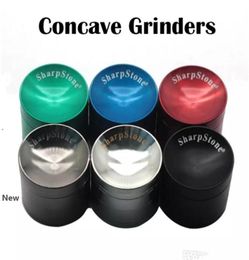 Concave Grinder 40mm 50mm 55mm 63mm 4 Layers Tobacco Grinder SharpStone Grinders Hand Muller Pepper Grinder CNC Teeth Grinders CCA7358589