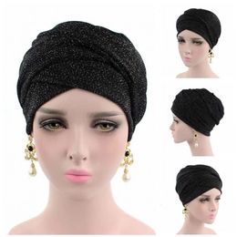 Muslim Women Hijabs Beading Hats Women Long Scarf Hat Inner Hijabs Indian Hat Islamic Turban Head Cap Hat Lady Hair Accessories 240408