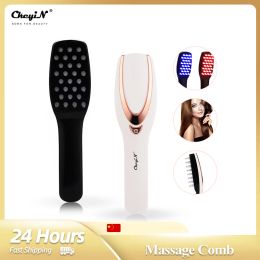 Shampoo&Conditioner Ckeyin Phototherapy Led Massage Comb Vibrating Head Massager Brush Rechargeable Scalp Anti Hair Loss Relieve Hair Growth Fatigue