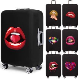 Accessories Luggage Case Suitcase Protective Cover Mouth Pattern Travel Accessories Elastic Luggage Dust Cover Apply To 1832 Inch Suitcase