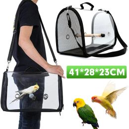 Bags Black Breathable Bird Parrot Carrier Transparent Nest Pet Backpack Travel Bag