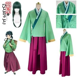 Anime kostümleri anime maomao cosplay kadınlar eczacı günlükleri kimono mao üniforma kıyafetleri Y240422 için Hallown Karnaval Partisi