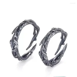 Cluster Rings 1pcs Personalised Vintage Couple Ring Thorn Theme For Men Women Fashion Jewellery Festival Gifts Commemorative Decor