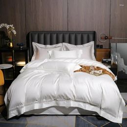 Bedding Sets Set Egyptian Cotton Hollow Lace White Colour Bed Linen With Elastic 150x200 180x200 Quilt Cover 200x230