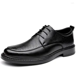 Casual Shoes Fashion Hollow Thick Soled Men's Loafers Spring Autumn Designer British Style Male Dress Man Leather