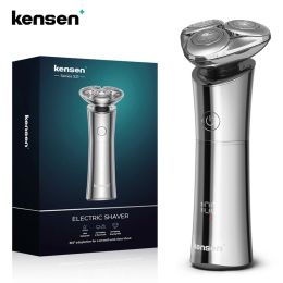 Blades Kensen S21 Electric Shavers For Men Magnetic 3D Floating Blade Razor Head Rechargeable Shaving Machine Beard Tirmmer For Barber