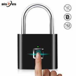 Control IP65 WaterProof Smart Digital Alarm Fingerprint Pad lock/Smart Biometric Fingerprint Padlock Fingerprint Door Lock