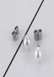 Women El Oso Pendien stud No Fade Brand Jewellery Original Design Fashion Stainless Steel Panda Pearl Jewellery Stud Earrings7527958