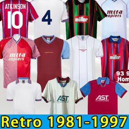 88 93 95 Villa retro soccer jerseys 1988 1993 1995 Aston McGrath Houghton RICHARDSON Man classic vintage football shirt SAUNDERS YORKE EHIOGU 1997