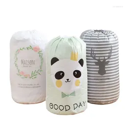 Storage Bags Cartoon Bear Collapsible Bag Transparent Organizer Travel Clothes Blanket Baby Toy Basket Suitcases Quilt