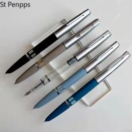 Pens St Penpps 601 Vacumatic Fountain Pen Piston Type Ink Pen EF/Fine Nib Silver Cap Stationery Office School Supplies Writing