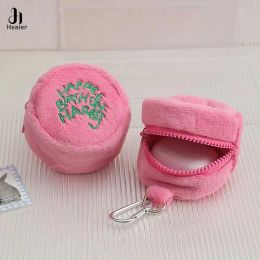 Bags Pink Mini Coin Potters Purse Earphone Cord Storage Bag Kawaii Spot Cute Plush Harries Portable Purse Coin Pouch Cake Bag