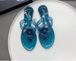 2021 Designer Women Slipper Flower Jelly Shoes Woman Summer Outdoor Casual Beach Slides Flat Heel Flip Flop Sandals Slippers SIZE 6289403